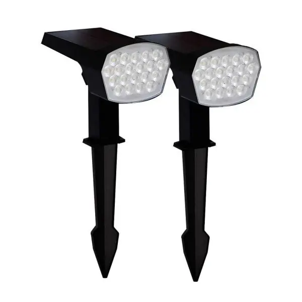 2 Spots piquet solaire Blanc chaud ou Blanc froid 400 Lumens