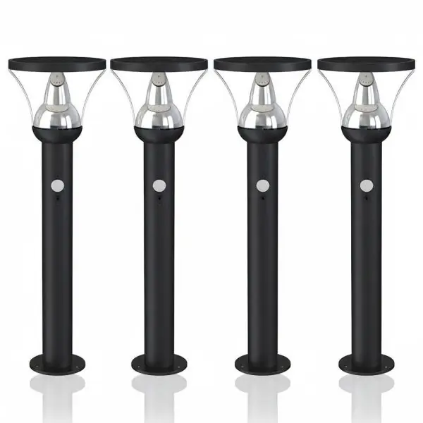 Lot de 4 Bornes Lumineuses Solaires LOIRET 80W - 1000Lm