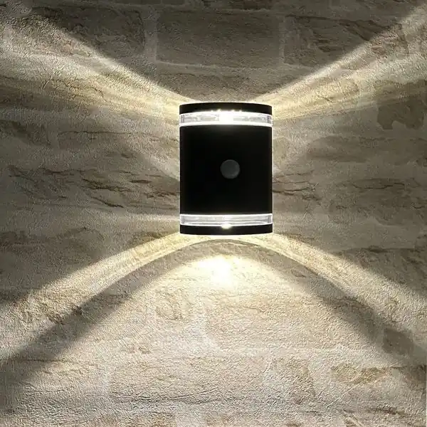 Applique solaire PABLO Noir avec détecteur de mouvements IP44