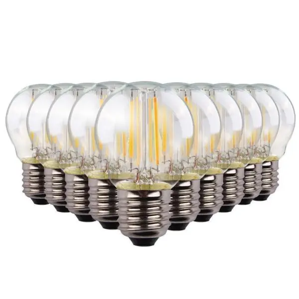 Lot de 10 ampoule LED 4W Eq 40W Filament E27 G45