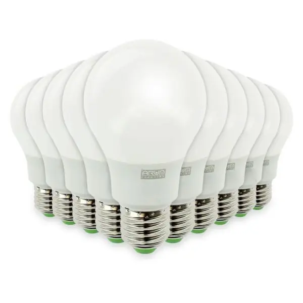 Lot de 10 Ampoules LED E27 8.5W eq 60W 806m Blanc froid