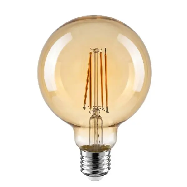 Ampoule LED E27 G95 Filament Ambré 5,5W (Eq. 50W) 2200K Blanc Très Chaud