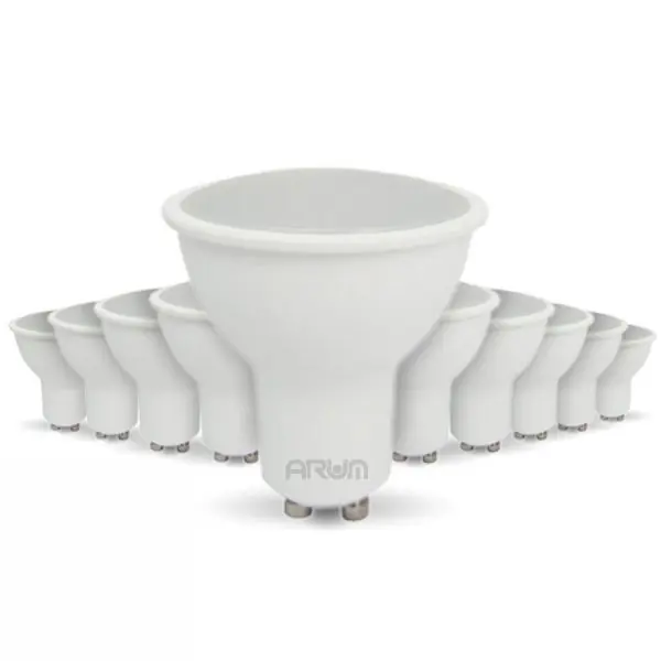 Lot de 10 Ampoules LED GU10 7.5W eq. 65W 2700K Blanc Chaud