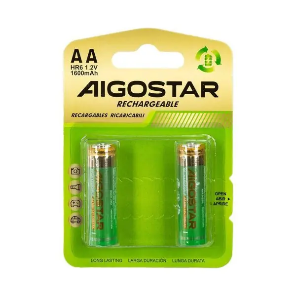 Pile rechargeable HR6 (AA) 1600mAh 1.2V 2pcs