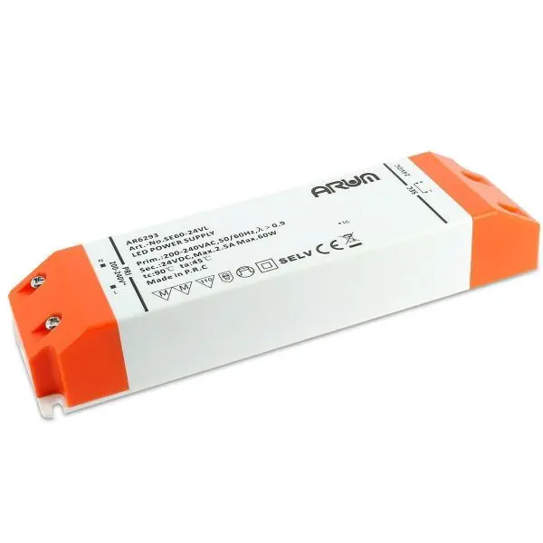 Transformateur LED 60 watts SELV 220V 24V/DC