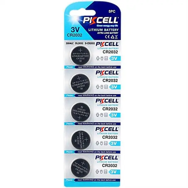 Lot de 5 piles Lihtium CR2032 PKCELL