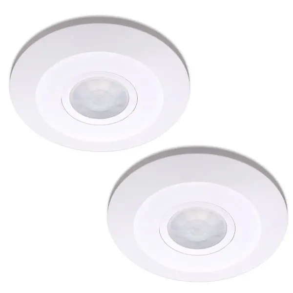 Lot de 2 Détecteurs de Mouvement en saillie PIR 360º IP20