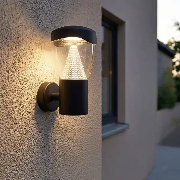 Applique extérieure 10W LED NABIRAT Noir Blanc chaud