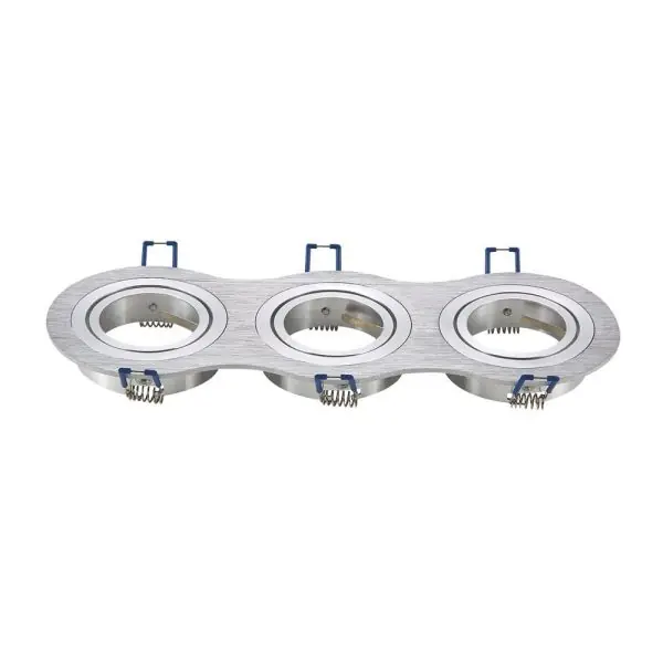 Support orientable alu brossé 3  têtes