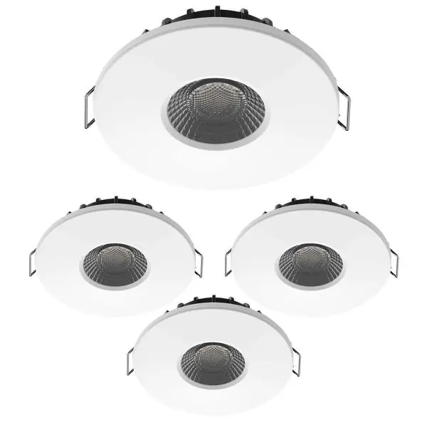 Lot de 4 Spots Encastrables LED 8W MILAN CCT IP65 IK07 avec Transformateur Dimmable
