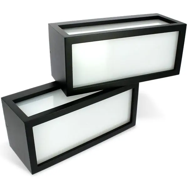 Lot de 2 Appliques murales NEWPORT extérieure E27 Noire