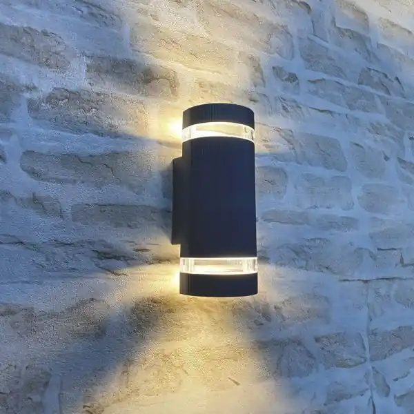 Applique exterieure murale TORRE Anthracite arrondi IP54