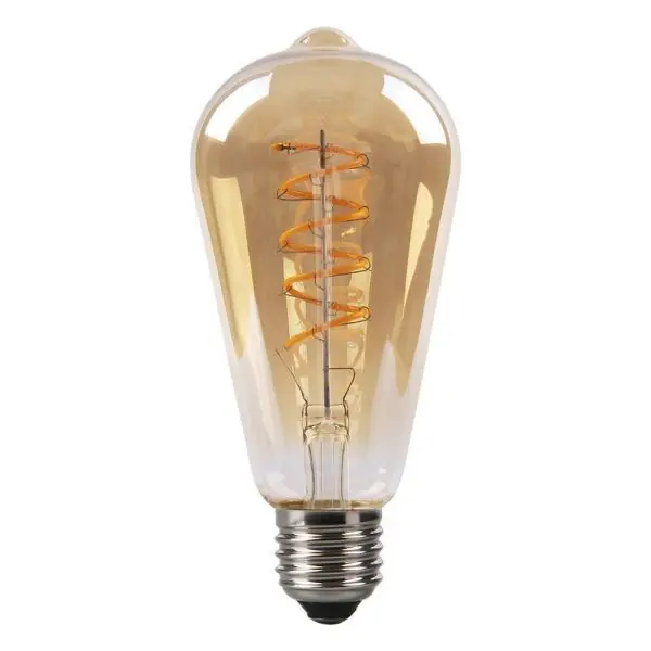 Ampoule LED E27 ST64 Filament 4W Vintage Ambrée 1800K