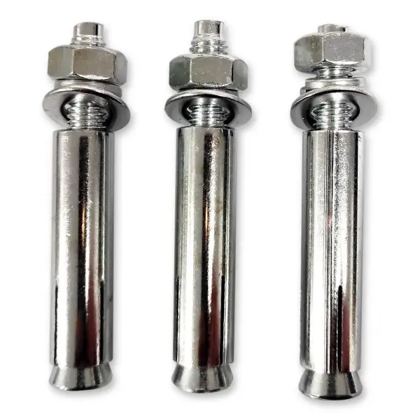 Lot de 3 Chevilles à Frapper Béton 7cm Écrou 14mm