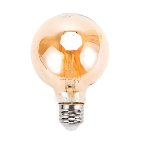 Ampoule LED E27 G80 Ambrée Filament 8W Eq 51W