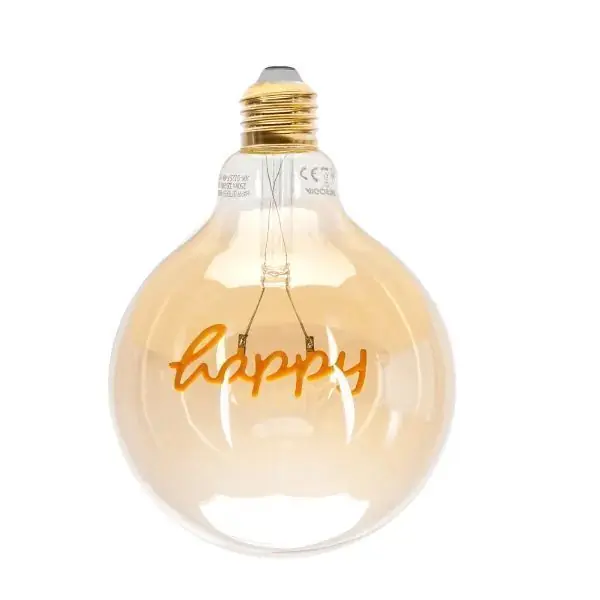 Ampoule LED E27 (Happy) Ambrée Filament Déco 4W 1800K