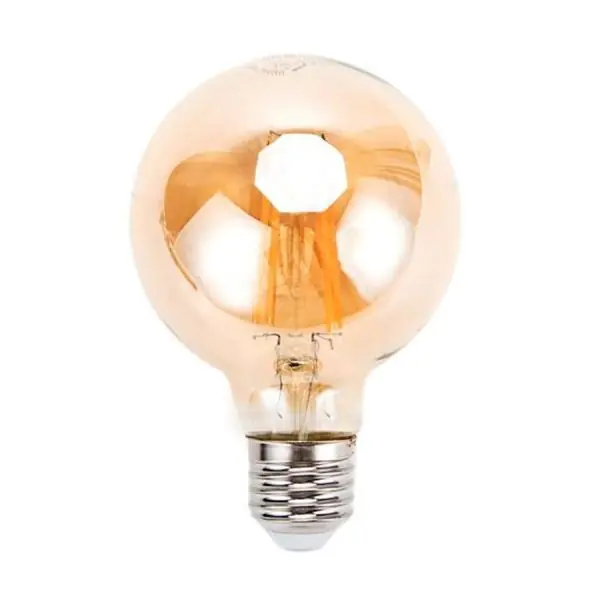 Ampoule LED E27 G80 Ambrée Filament 6W