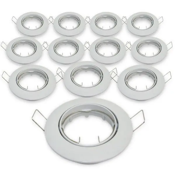 Lot de 12 supports encastrable orientable blanc D82