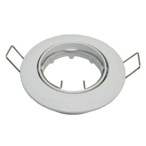 Lot de 6 supports spot encastrable orientable blanc D82
