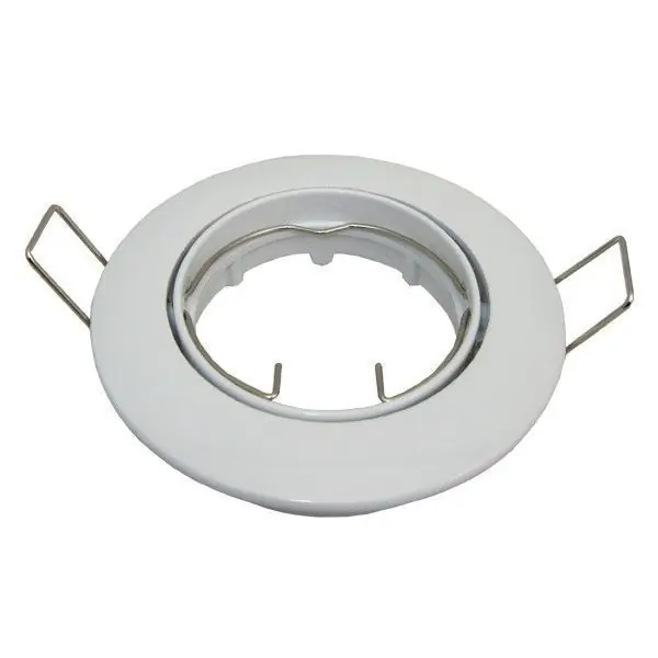 Support Blanc orientable pour spot GU10 encastrable D82