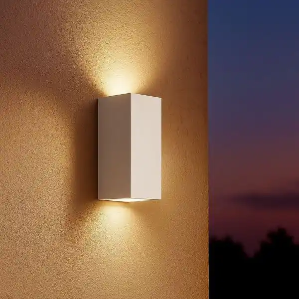 Applique Blanche MANATHAN Extérieure Rectangulaire 2x GU10 IP54