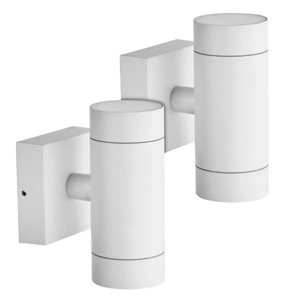 Lot de 2 Appliques VENICE BLANCHES extérieure double faisceau GU10 IP54