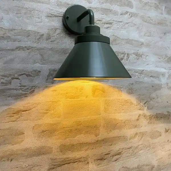 Applique murale E27 NARA Kaki verte IP44