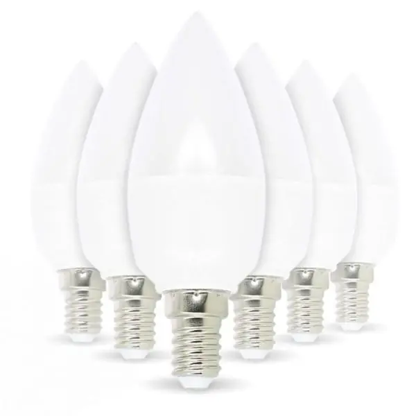 Lot de 6 ampoules LED E14 5.5W eq 40W Blanc naturel