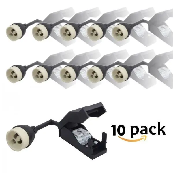 Lot de 10 douilles GU10 avec connecteur automatique