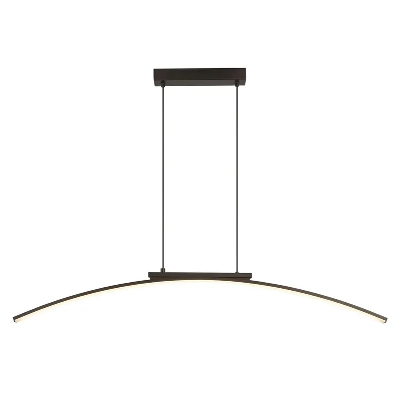 Suspension Noir Barre Arquée | Arc Incurvé Élégant | MaisonLumexia