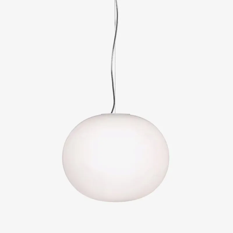 Suspension en Verre Blanc | Ø 33 ou 45 cm | Design Contemporain