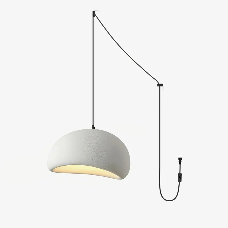Suspension Demi-Dôme en Polystyrène | Ø 30, 40 ou 50 cm | Plug-in ou Câblage Fixe