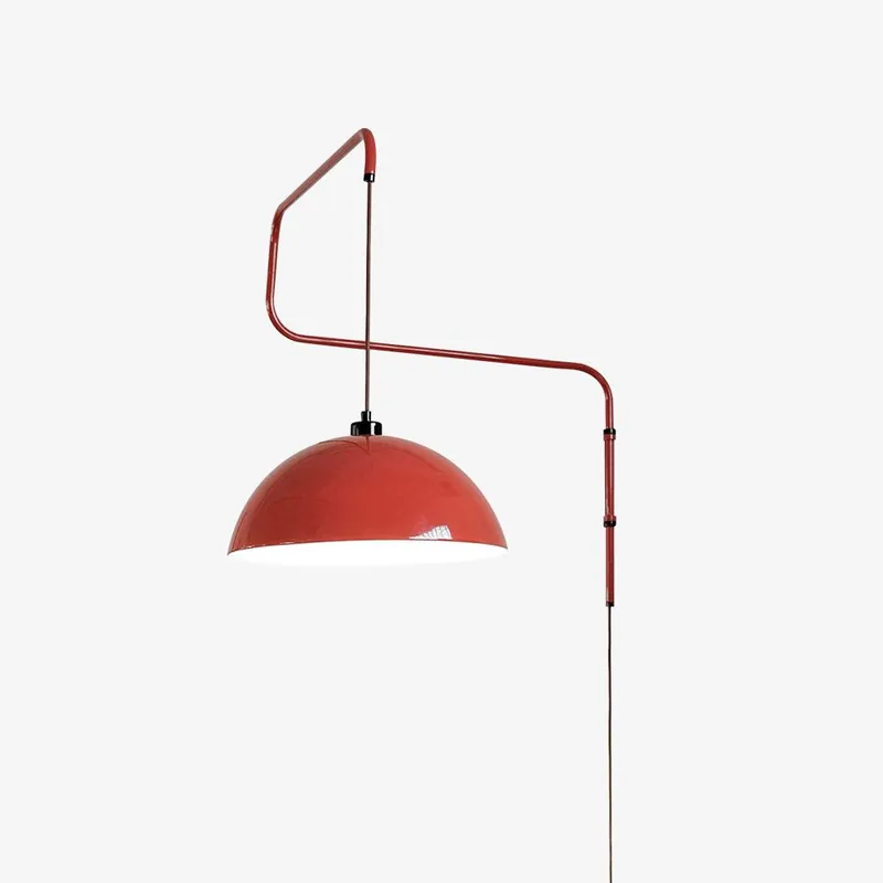 Applique Murale à Brancher en Métal | Bras Pivotant | Rouge, Blanc ou Noir
