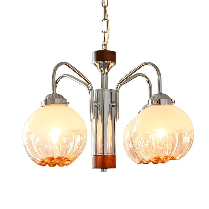 Lustre Art Nordique Fleur Noyer