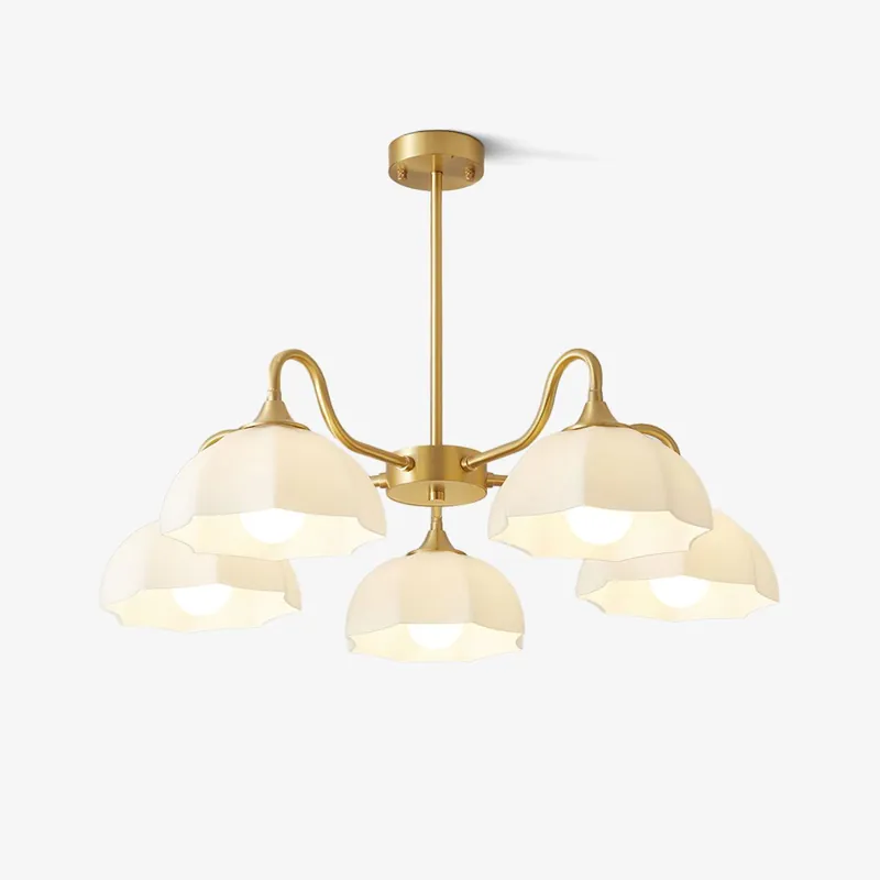 Lustre Bol Verre Octagonal Cuivre