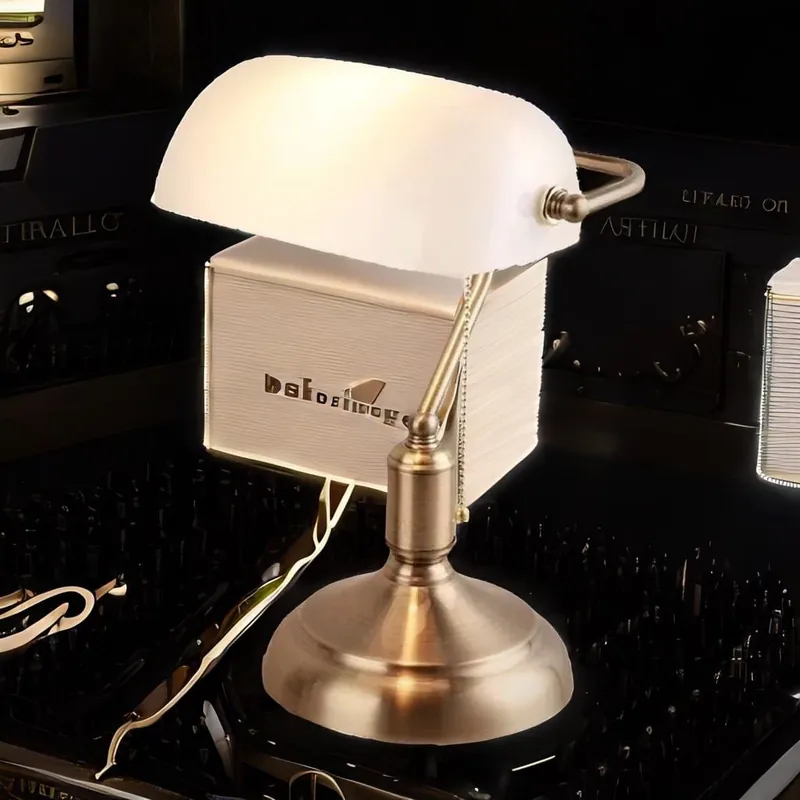 Lampe de Banquier chevet Luxe blanche