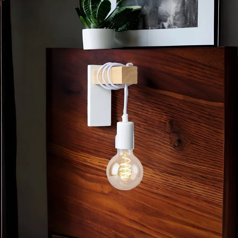 Lampe de chevet Murale Vintage Bois - Raylan