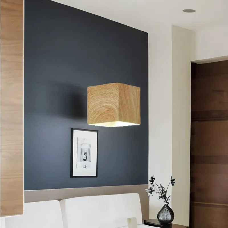 Lampe Murale Bois - Cubix