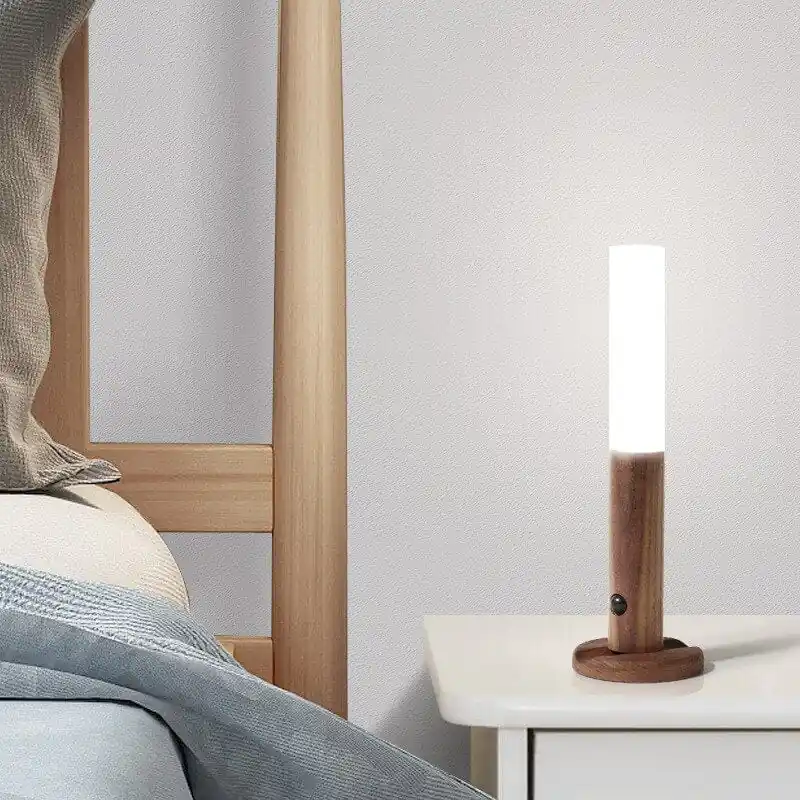 Lampe de Chevet Tactile en Bois - Luminosa