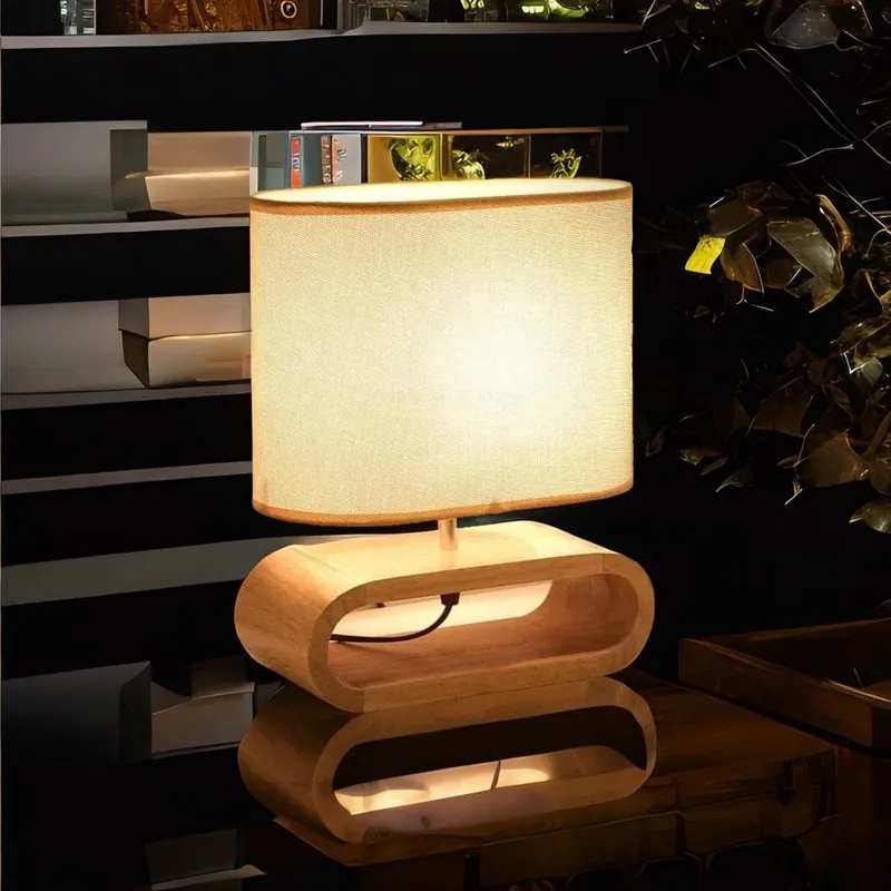 Lampe de chevet Scandinave Bois - Lumeo