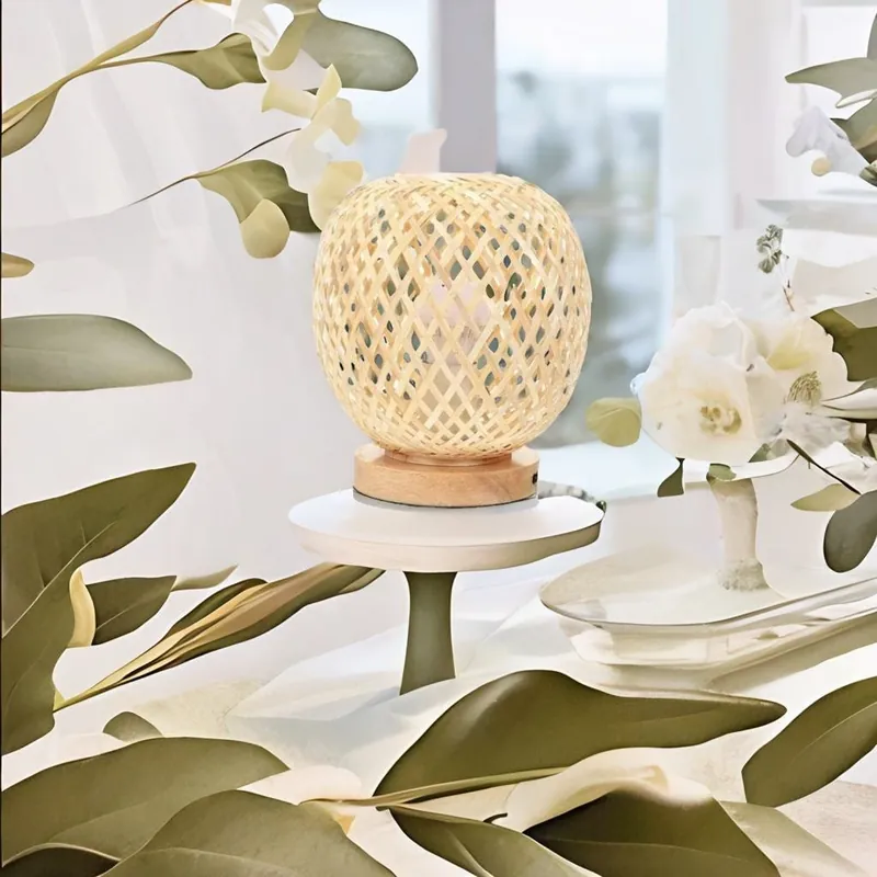 Lampe de chevet Ronde Bambou - Éclativi