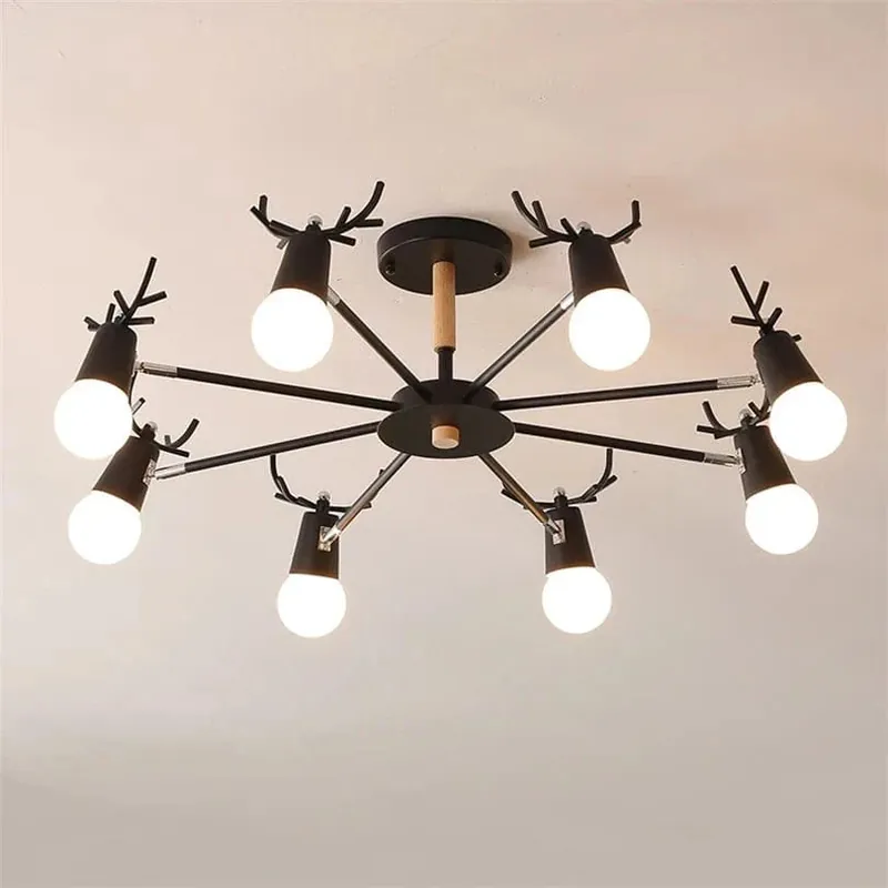Lustre en bois nordique LED Macaron pour Chambre Enfant