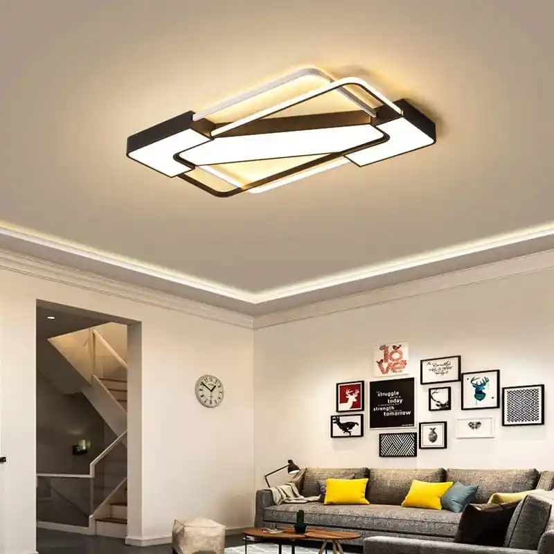 Plafonnier LED Art Déco Géométrique de Luxe pour Éclairage Intérieur