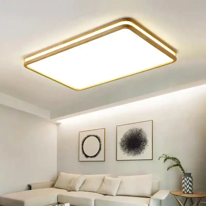 Plafonnier LED intelligently simple rectangulaire nordique et moderne.