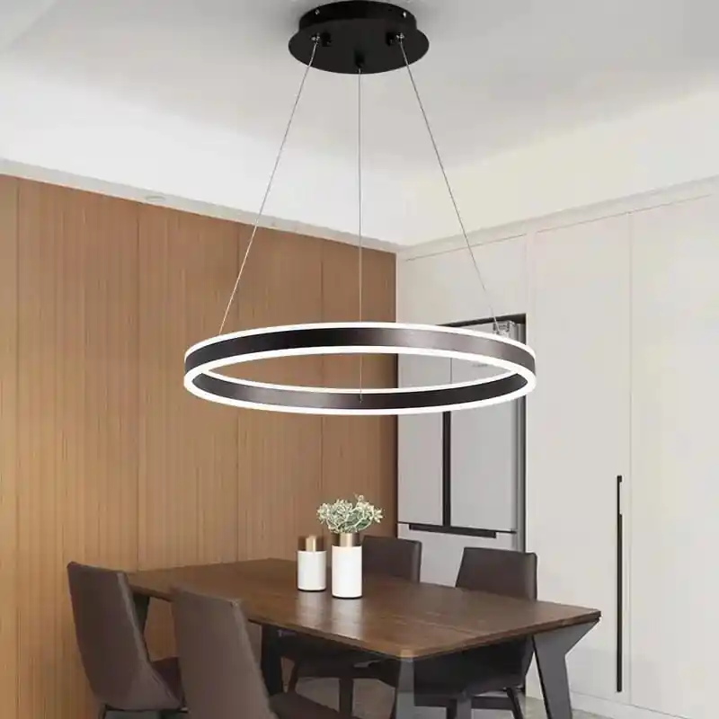 Lustre LED Moderna : Luminaire Suspendu Réglable pour Décoration Maison
