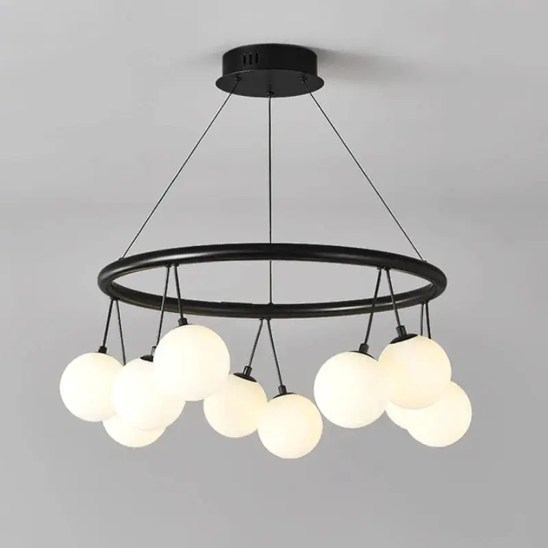 Lustre LED Moderne en Verre pour Décoration Intérieure Luxe