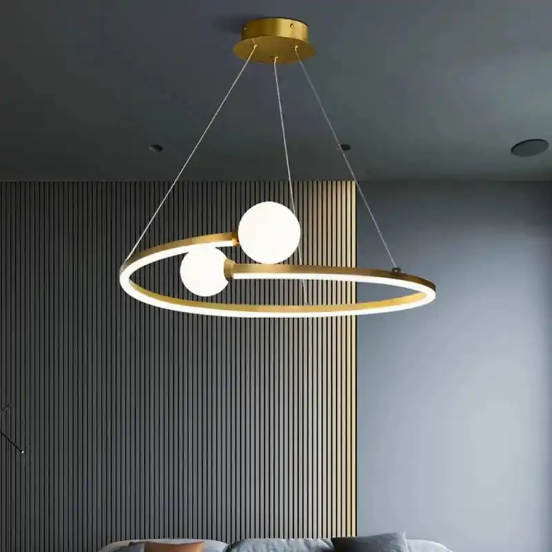 Lustre Nordique à Anneau LED Suspension, Éclairage et Luminaires
