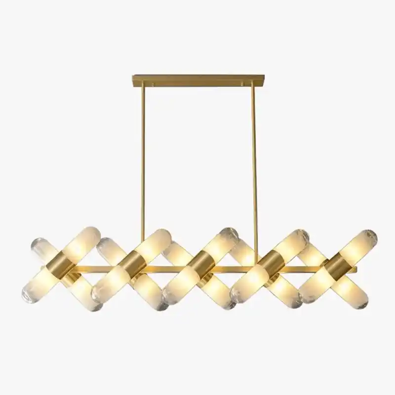 Lustre Italien Moderne LED Cuivre pour Bar Café