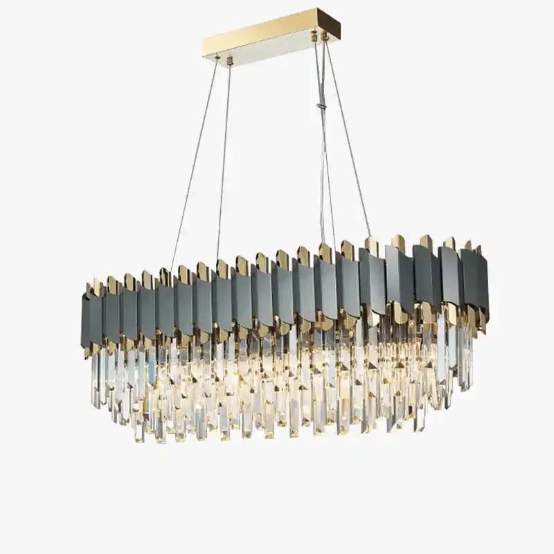 Plafonnier LED Suspendu en Cristal - Design Moderne pour Table à Manger