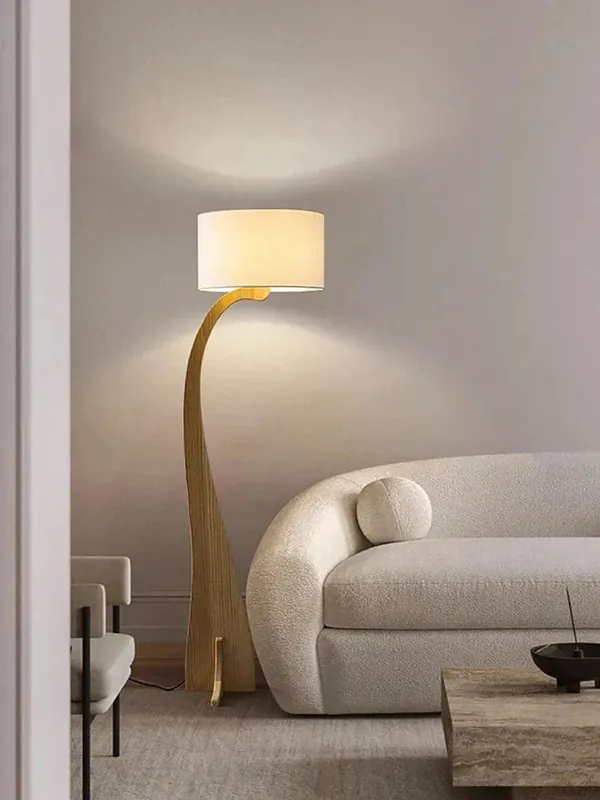 Lampadaire LED en bois design moderne - Luminaire décoratif Premium